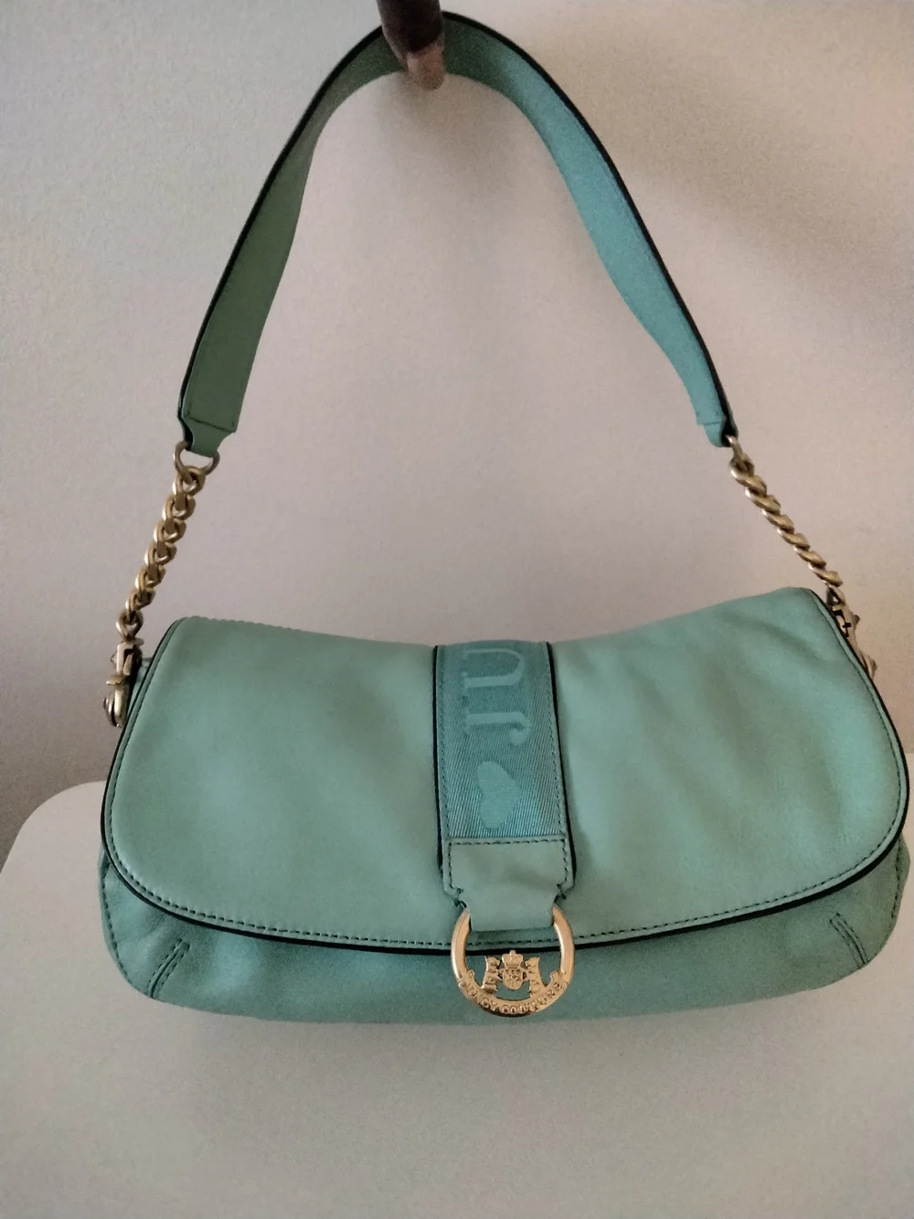 Vintage Mint Green Juicy Couture Shoulder Bag with Heart Accent